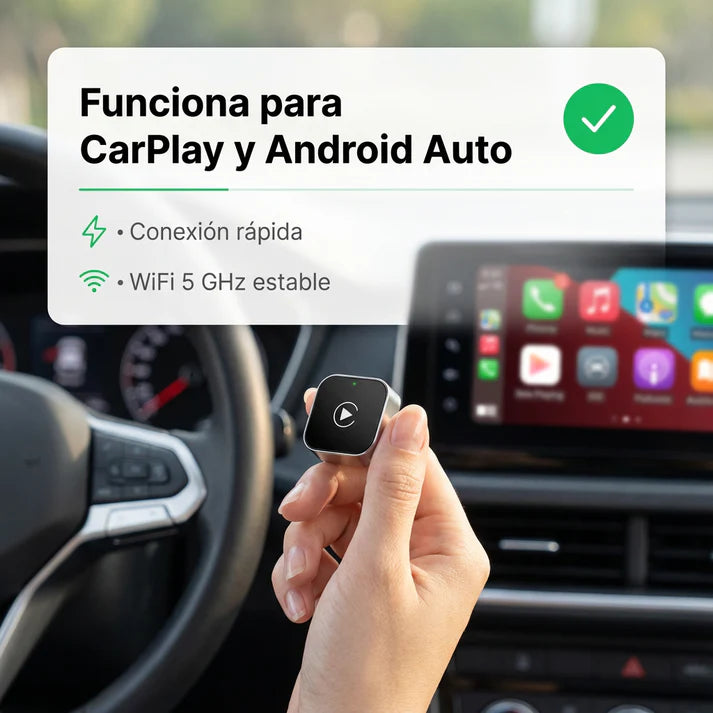 FluxsLink® - Adaptador Inalámbrico Carplay & Android Auto
